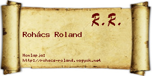 Rohács Roland névjegykártya